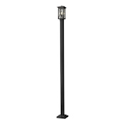 Z-Lite Brookside 110" Tall Outdoor Single Head Post Light Black