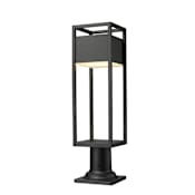 Z-Lite Barwick 23" Tall Marine Grade LED Outdoor Pier Mount Post Light Black