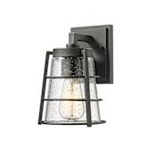 Z-Lite Helix 9" Tall Outdoor Wall Sconce Black