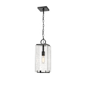 Z-Lite Sana 7" Wide Outdoor Semi-Flush Ceiling Fixture Black