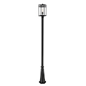Z-Lite Nuri 112" Tall Outdoor Single Head Post Light Black