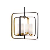 Z-Lite Aideen 4 Light 16" Wide Shaded Chandelier with Frosted Glass Shades Bronze Gold