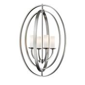 Z-Lite Ashling 4 Light 19" Wide Globe Chandelier with Matte Opal Glass Shades Brushed Nickel
