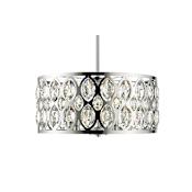 Z-Lite Dealey 5 Light 20" Wide Crystal Pendant Chrome