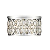 Z-Lite Dealey 5 Light 18" Wide Flush Mount Drum Ceiling Fixture Chrome