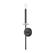 Z-Lite Gaultier 21" Tall Wall Sconce Matte Black / Modern Gold