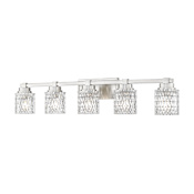 Z-Lite Jacqueline 5 Light 40" Wide Vanity Light Brushed Nickel