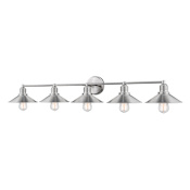 Z-Lite Casa 5 Light 46" Wide Bathroom Vanity Light Brushed Nickel