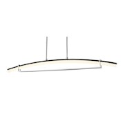 Z-Lite Arc 56" Wide LED Linear Chandelier Chrome