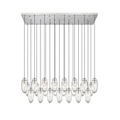 Z-Lite Arden 23 Light 54" Wide Suspension Linear Pendant Brushed Nickel
