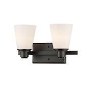 Z-Lite Kayla 2 Light 13-3/4" Wide Bathroom Vanity Light Bronze