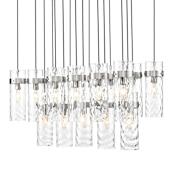 Z-Lite Fontaine 17 Light 44" Wide Linear Chandelier Brushed Nickel