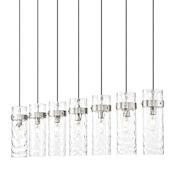 Z-Lite Fontaine 7 Light 57" Wide Linear Chandelier Brushed Nickel