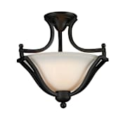 Z-Lite Lagoon 3 Light Bowl Shaped Pendant with Matte Opal Shade Matte Black