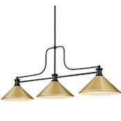 Z-Lite Melange 3 Light 52" Wide Linear Pendant Matte Black