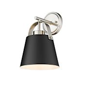 Z-Lite Z-Studio 13" Tall Wall Sconce Matte Black / Brushed Nickel