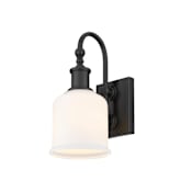 Z-Lite Bryant 12" Tall Bathroom Sconce with Frosted Glass Shade Matte Black
