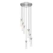 Z-Lite Beau 7 Light 18" Wide Suspension Multi Light Pendant Brushed Nickel