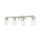 Z-Lite Thayer 4 Light 31" Wide Vanity Light Brushed Nickel