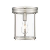 Z-Lite Thayer 10" Wide Flush Mount Ceiling Fixture Brushed Nickel