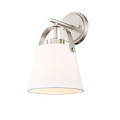 Z-Lite Z-Studio Linen Pendant 13" Tall Wall Sconce Brushed Nickel