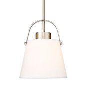 Z-Lite Z-Studio Linen Pendant 8" Wide Mini Pendant Brushed Nickel