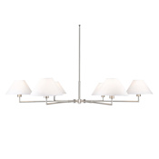 Z-Lite Leila 6 Light 63" Wide Chandelier Brushed Nickel