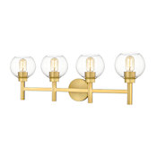 Z-Lite Sutton 4 Light 32" Wide Vanity Light Brushed Gold