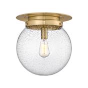 Z-Lite Calhoun 7" Wide Semi-Flush Globe Ceiling Fixture Heritage Brass