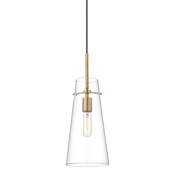 Z-Lite Kira 7" Wide Mini Pendant with Shade Modern Gold