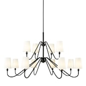 Z-Lite Gianna 12 Light 61" Wide Chandelier Matte Black