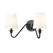 Z-Lite Gianna 2 Light 10" Tall Wall Sconce Matte Black
