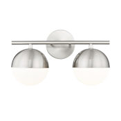 Z-Lite Realm Sphere 2 Light 16" Wide Vanity Light Brushed Nickel