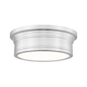 Z-Lite Bentley 12" Wide LED Flush Mount Drum Ceiling Fixture Brushed Nickel