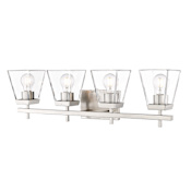 Z-Lite Lauren 4 Light 31" Wide Vanity Light Brushed Nickel
