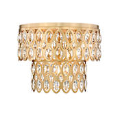 Z-Lite Dealey 5 Light 15" Wide Flush Mount Waterfall Ceiling Fixture Heirloom Brass