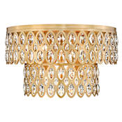 Z-Lite Dealey 9 Light 20" Wide Flush Mount Waterfall Ceiling Fixture Heirloom Brass