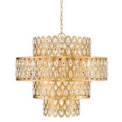 Z-Lite Dealey 13 Light 26" Wide Crystal Waterfall Chandelier Heirloom Brass