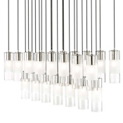 Z-Lite Alton 23 Light 54" Wide Linear Chandelier Brushed Nickel