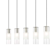 Z-Lite Alton 5 Light 42" Wide Linear Chandelier Brushed Nickel