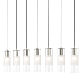 Z-Lite Alton 7 Light 54" Wide Linear Chandelier Brushed Nickel