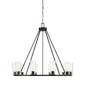 Z-Lite Titus 10 Light 46" Wide Candle Style Chandelier Matte Black