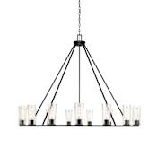 Z-Lite Titus 15 Light 63" Wide Candle Style Chandelier Matte Black