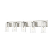 Z-Lite Titus 5 Light 40" Wide Vanity Light Brushed Nickel