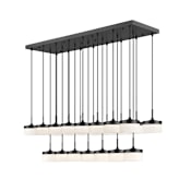 Z-Lite Renaud 59" Wide LED 23 Light Linear Pendant Matte Black