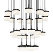 Z-Lite Renaud 41" Wide LED Multi Light Pendant Matte Black