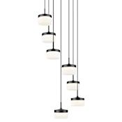 Z-Lite Renaud 21" Wide LED Multi Light Pendant Matte Black
