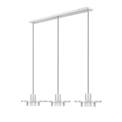 Z-Lite Ludo 52" Wide LED 3 Light Linear Pendant Brushed Nickel