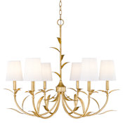 Z-Lite Aslin 6 Light 31" Wide Chandelier Gold Leaf