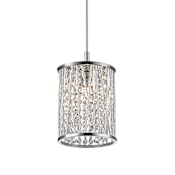 Z-Lite Terra 1 Light 6" Wide Round Crystal Pendant Chrome